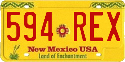 NM license plate 594REX