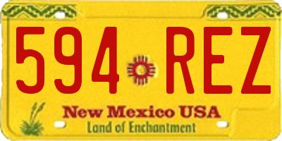 NM license plate 594REZ
