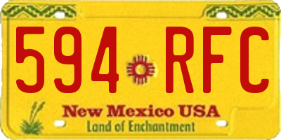 NM license plate 594RFC