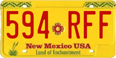 NM license plate 594RFF