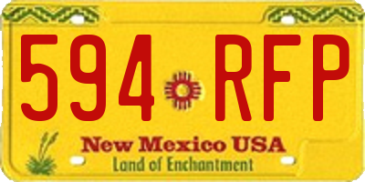 NM license plate 594RFP
