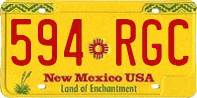 NM license plate 594RGC