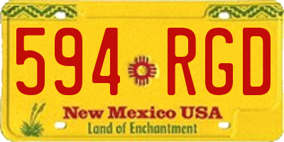 NM license plate 594RGD