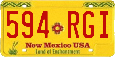 NM license plate 594RGI