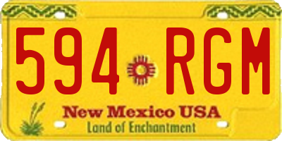 NM license plate 594RGM