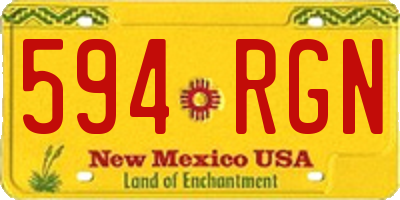 NM license plate 594RGN