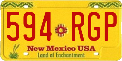 NM license plate 594RGP