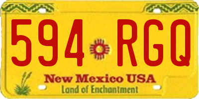 NM license plate 594RGQ