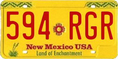 NM license plate 594RGR