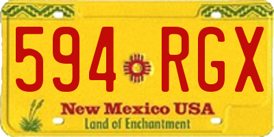 NM license plate 594RGX