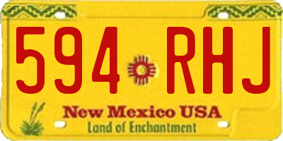 NM license plate 594RHJ