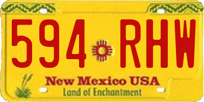 NM license plate 594RHW