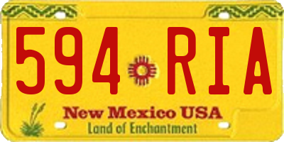 NM license plate 594RIA