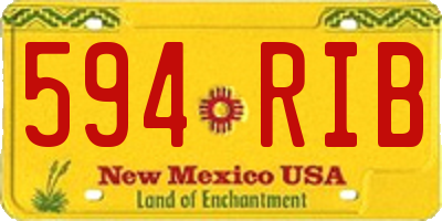 NM license plate 594RIB
