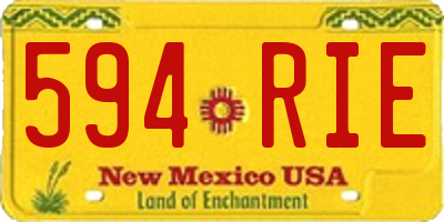 NM license plate 594RIE