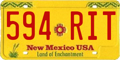 NM license plate 594RIT