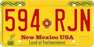 NM license plate 594RJN