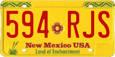 NM license plate 594RJS
