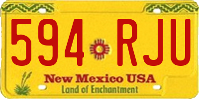 NM license plate 594RJU