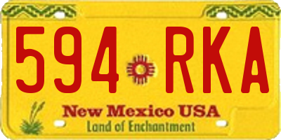 NM license plate 594RKA