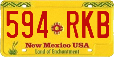 NM license plate 594RKB