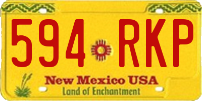 NM license plate 594RKP
