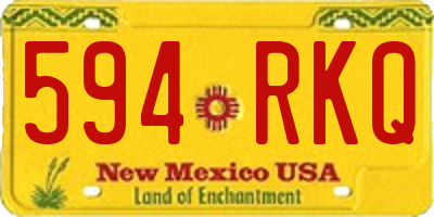 NM license plate 594RKQ