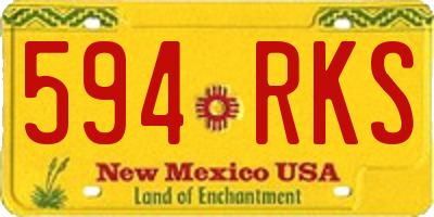 NM license plate 594RKS