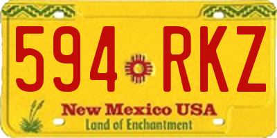 NM license plate 594RKZ