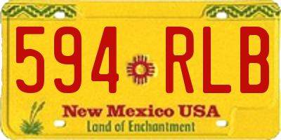 NM license plate 594RLB