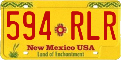 NM license plate 594RLR