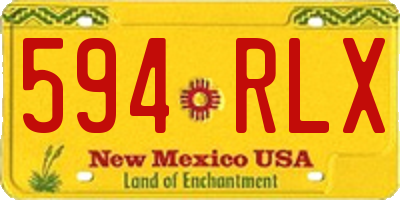 NM license plate 594RLX