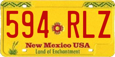 NM license plate 594RLZ