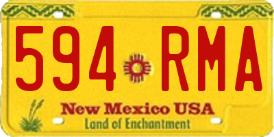 NM license plate 594RMA