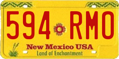 NM license plate 594RMO