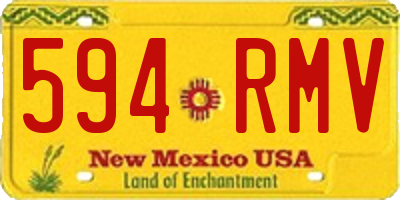 NM license plate 594RMV