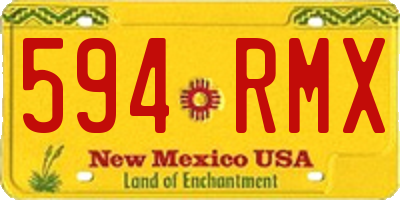 NM license plate 594RMX
