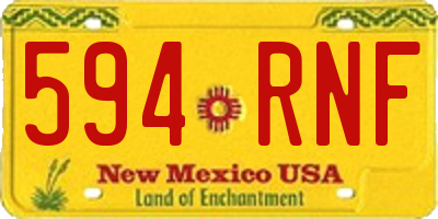 NM license plate 594RNF
