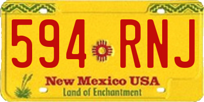 NM license plate 594RNJ