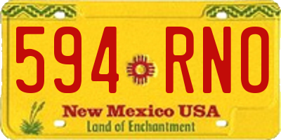 NM license plate 594RNO