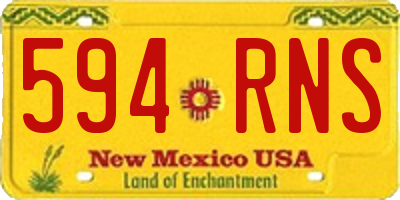 NM license plate 594RNS