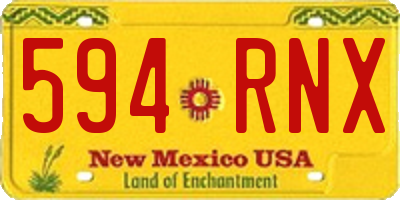 NM license plate 594RNX