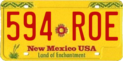 NM license plate 594ROE