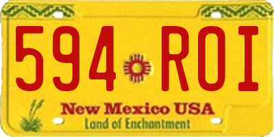 NM license plate 594ROI