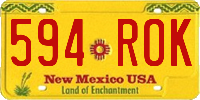NM license plate 594ROK