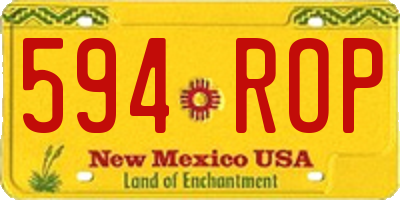 NM license plate 594ROP
