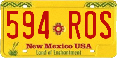 NM license plate 594ROS