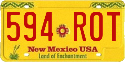 NM license plate 594ROT
