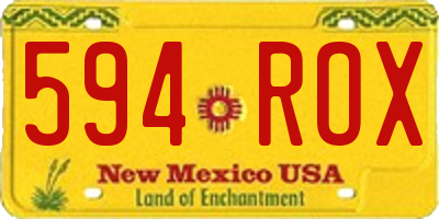 NM license plate 594ROX