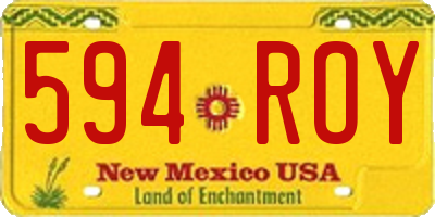 NM license plate 594ROY
